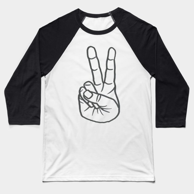 Peace Sign Emoji Baseball T-Shirt by 1Redbublppasswo